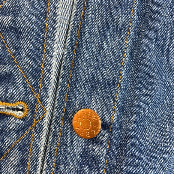 J.Crew Classic Denim Jacket Women’s Size L Blue Jean Jacket Cotton - Picture 4 of 8